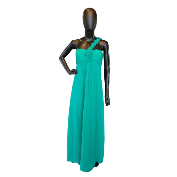 BCBG Max Kelly Green Chiffon Maxi Dress - Picture 1 of 2